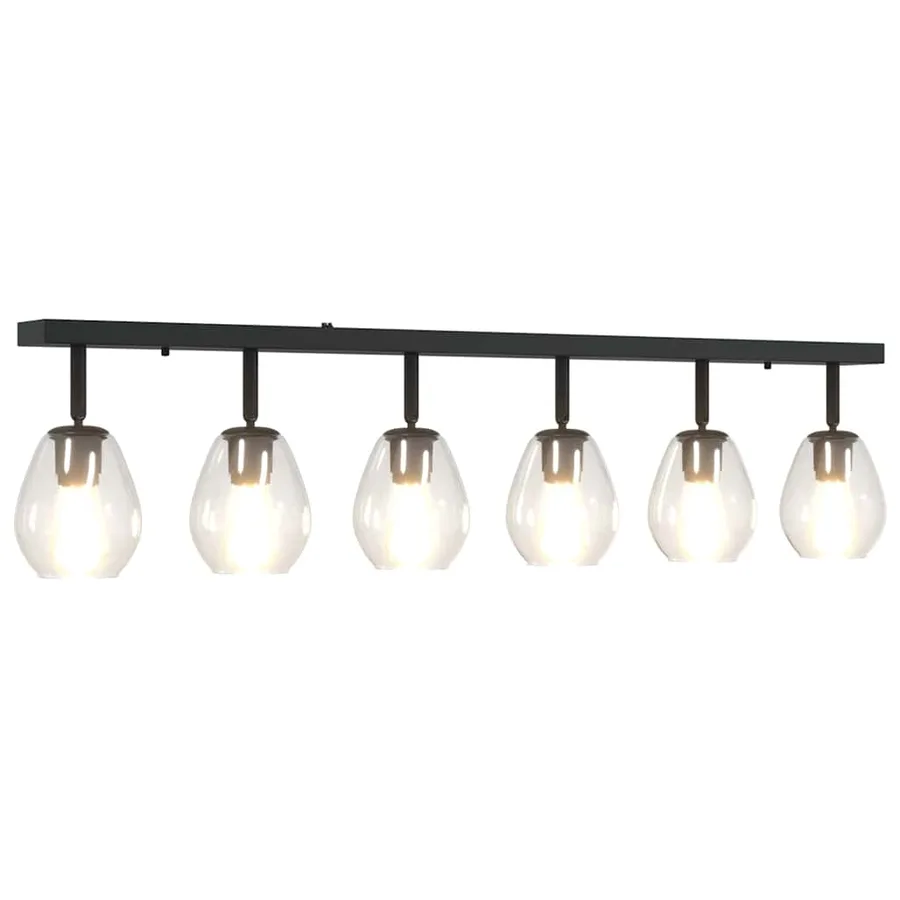 Spot de plafond Noir 110,5 x 13 x 26 cm Verre et métal - 11