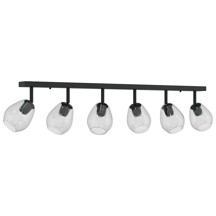 Spot de plafond Noir 110,5 x 13 x 26 cm Verre et métal - 2