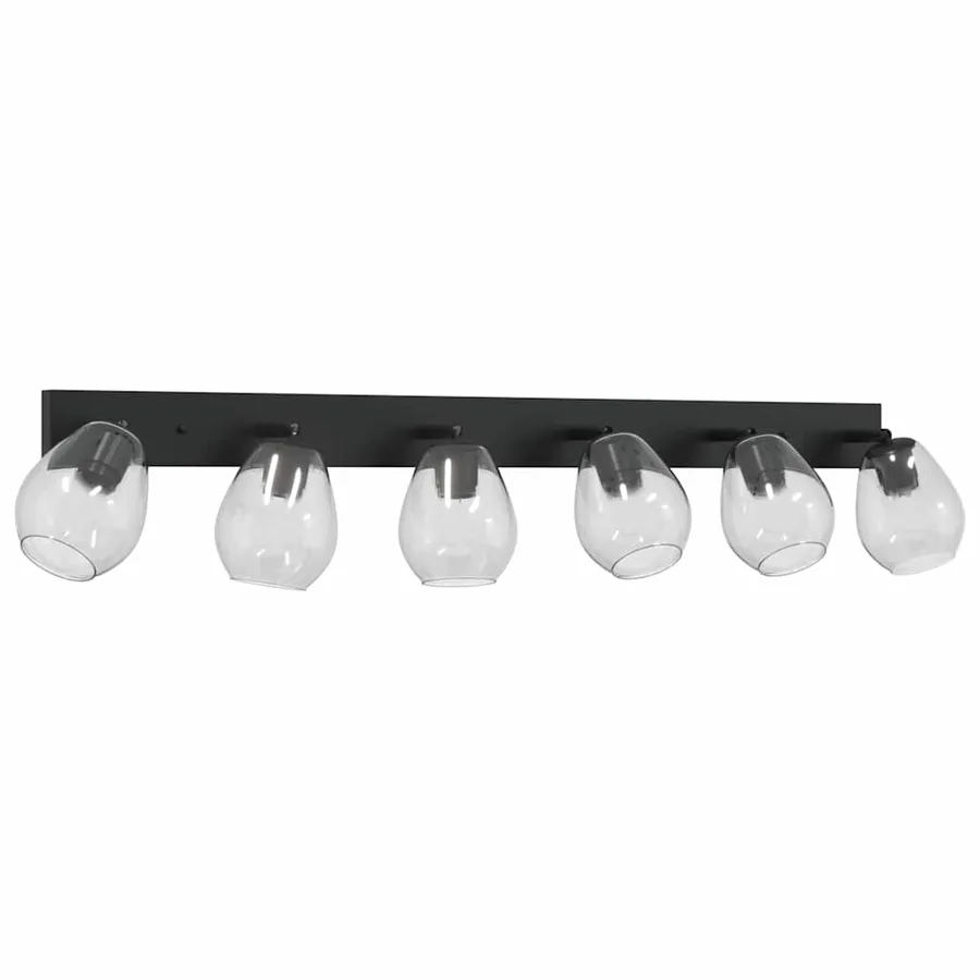 Spot de plafond Noir 110,5 x 13 x 26 cm Verre et métal - 5