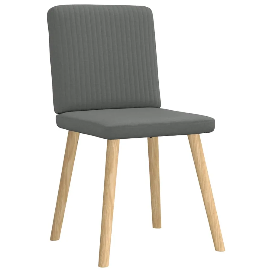 Chaises à manger lot de 4 gris foncé tissu - 3