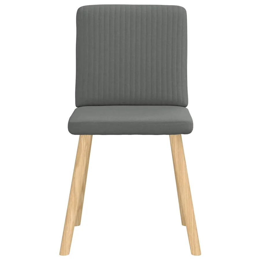 Chaises à manger lot de 4 gris foncé tissu - 4