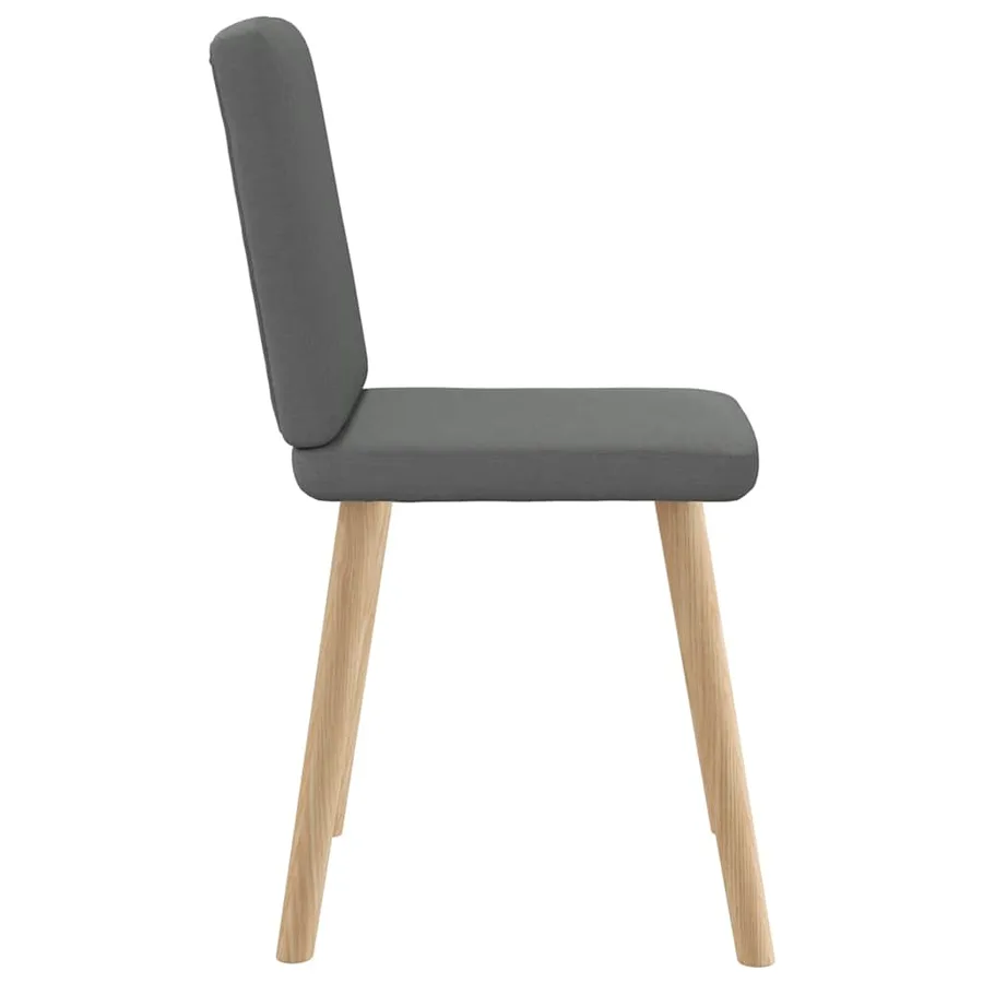 Chaises à manger lot de 4 gris foncé tissu - 5