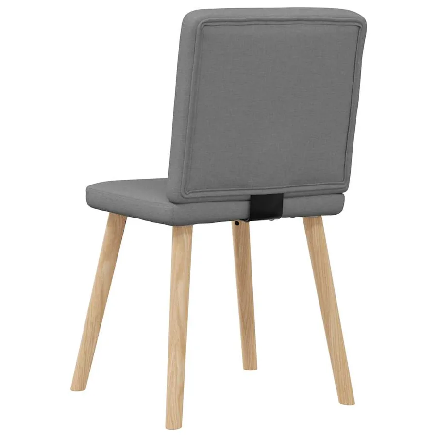 Chaises à manger lot de 4 gris foncé tissu - 6