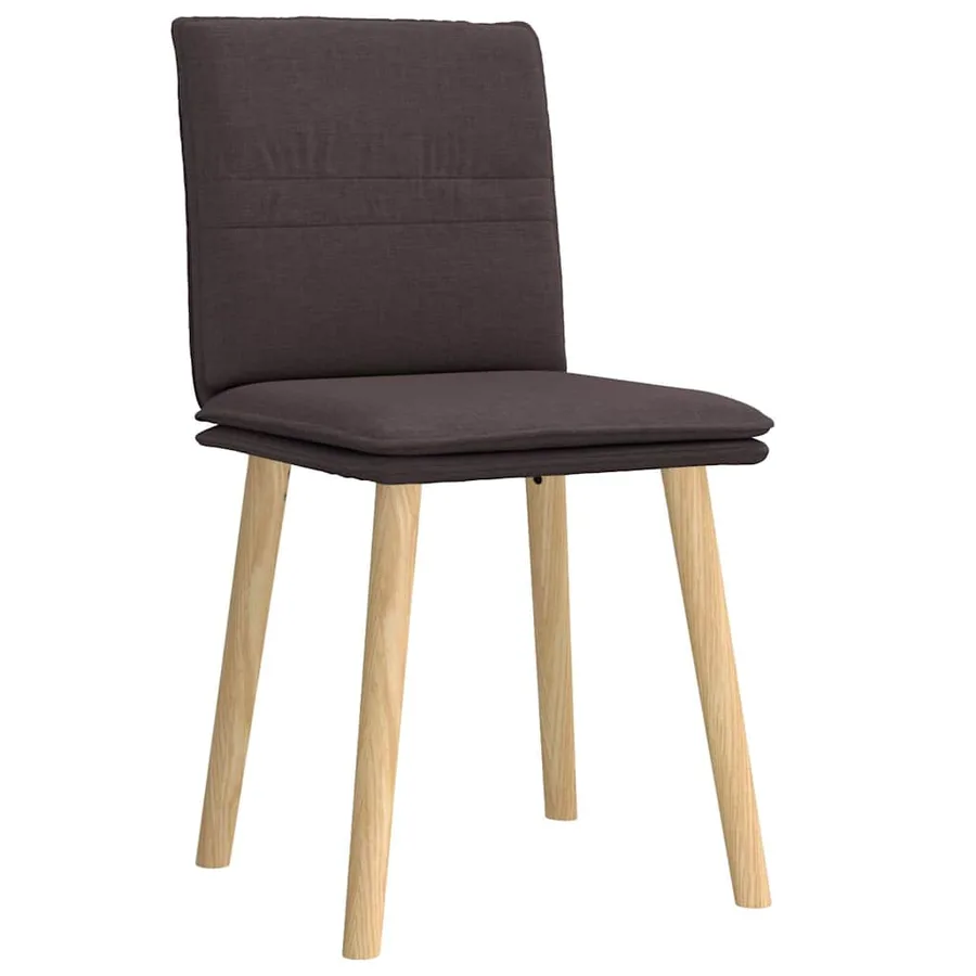 Chaises à manger lot de 2 marron foncé tissu - 3