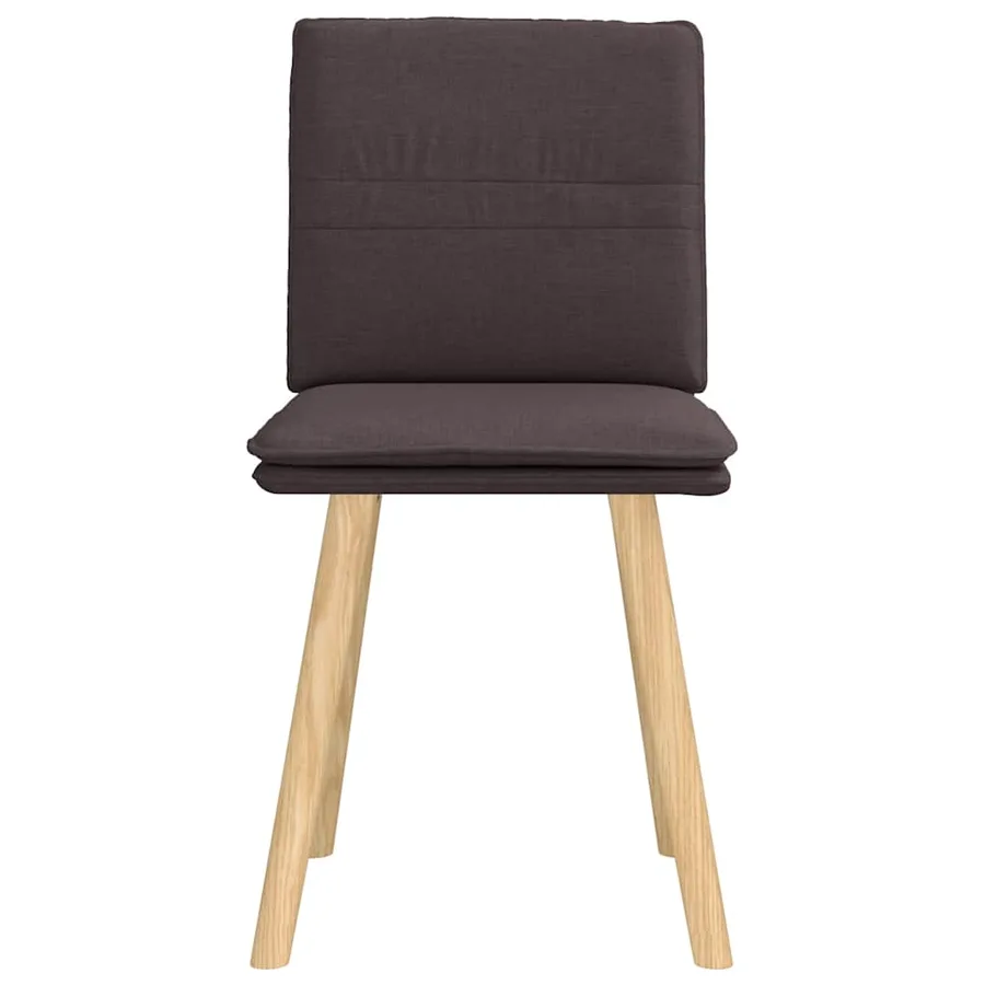 Chaises à manger lot de 2 marron foncé tissu - 4