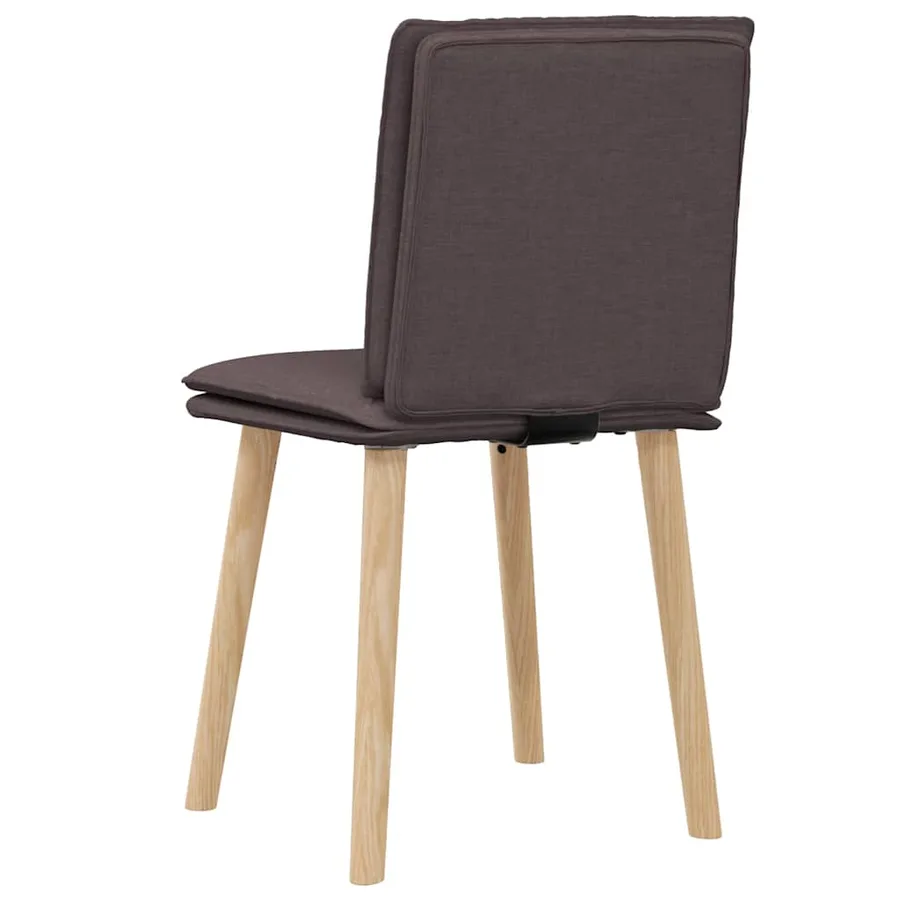 Chaises à manger lot de 2 marron foncé tissu - 6