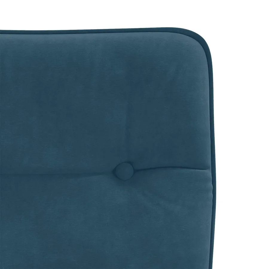 Chaises à manger lot de 4 Bleu Velours - 7