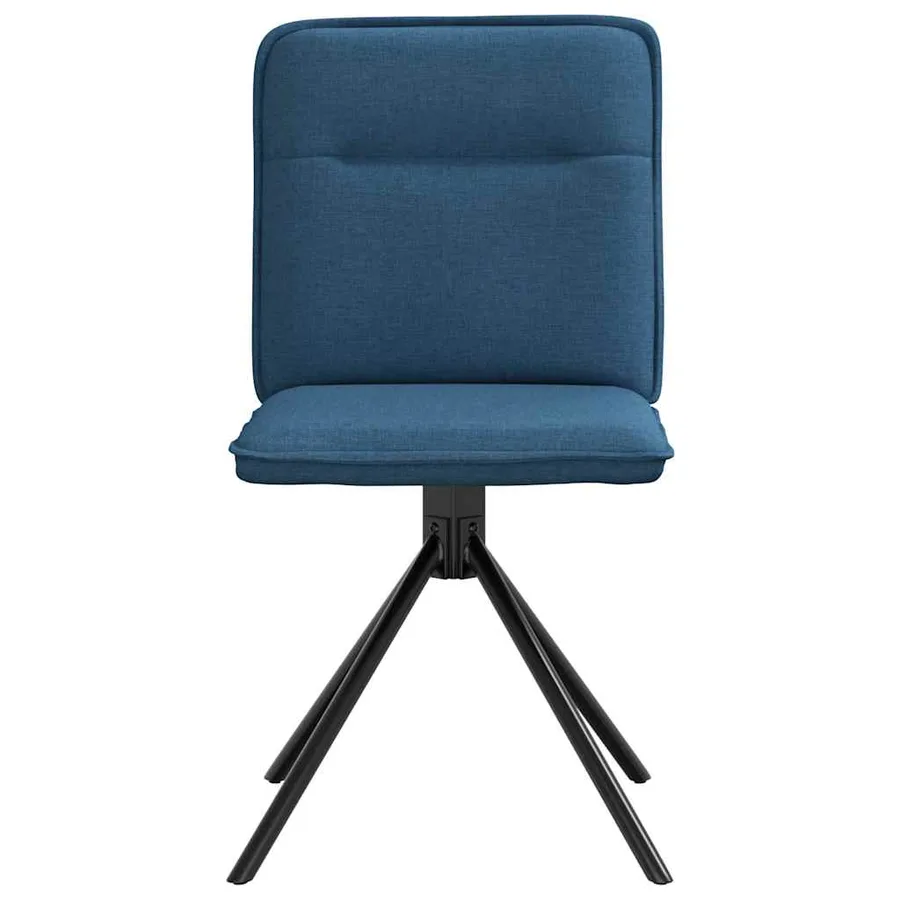 Chaises à manger lot de 4 bleu tissu - 4