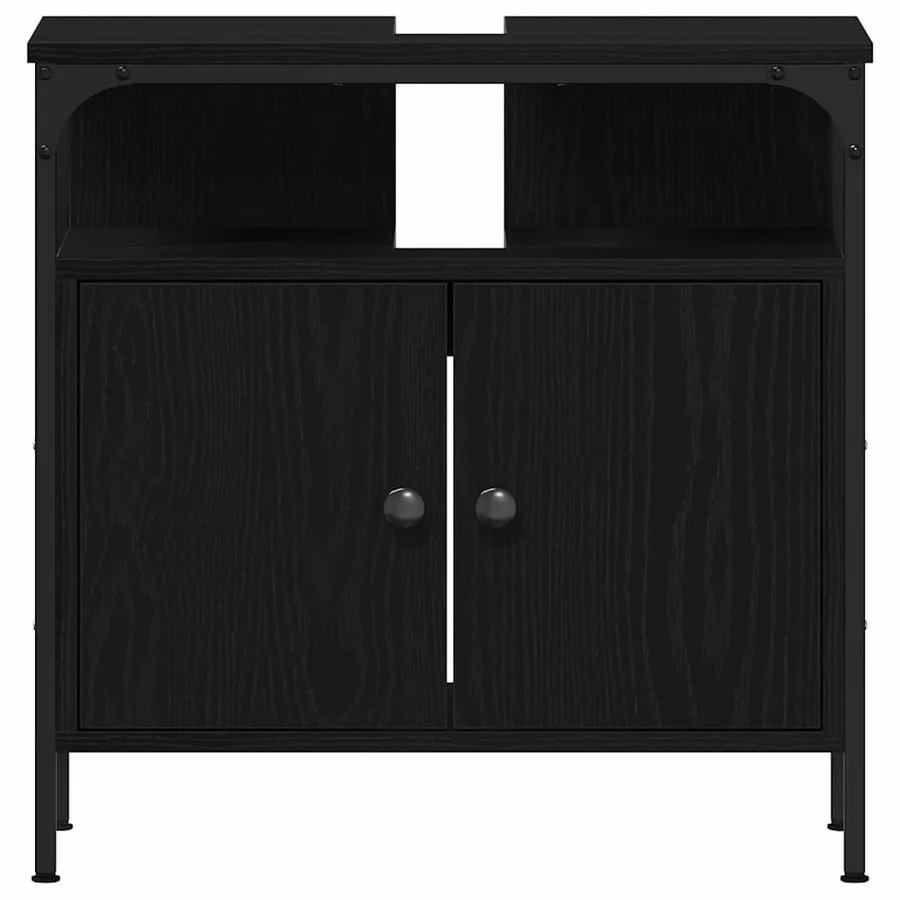 Ensemble de mobilier de salle de bain 4 pcs Chêne noir - 10