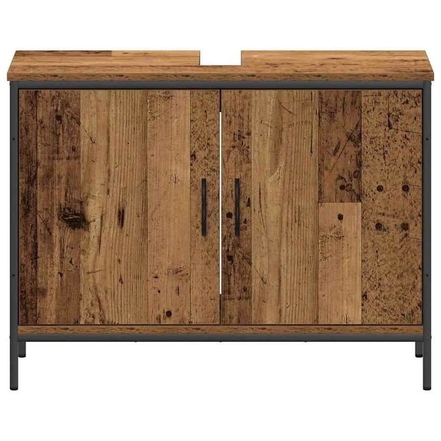 Ensemble de mobilier de salle de bain avec étagère 4 pcs Marron - 8