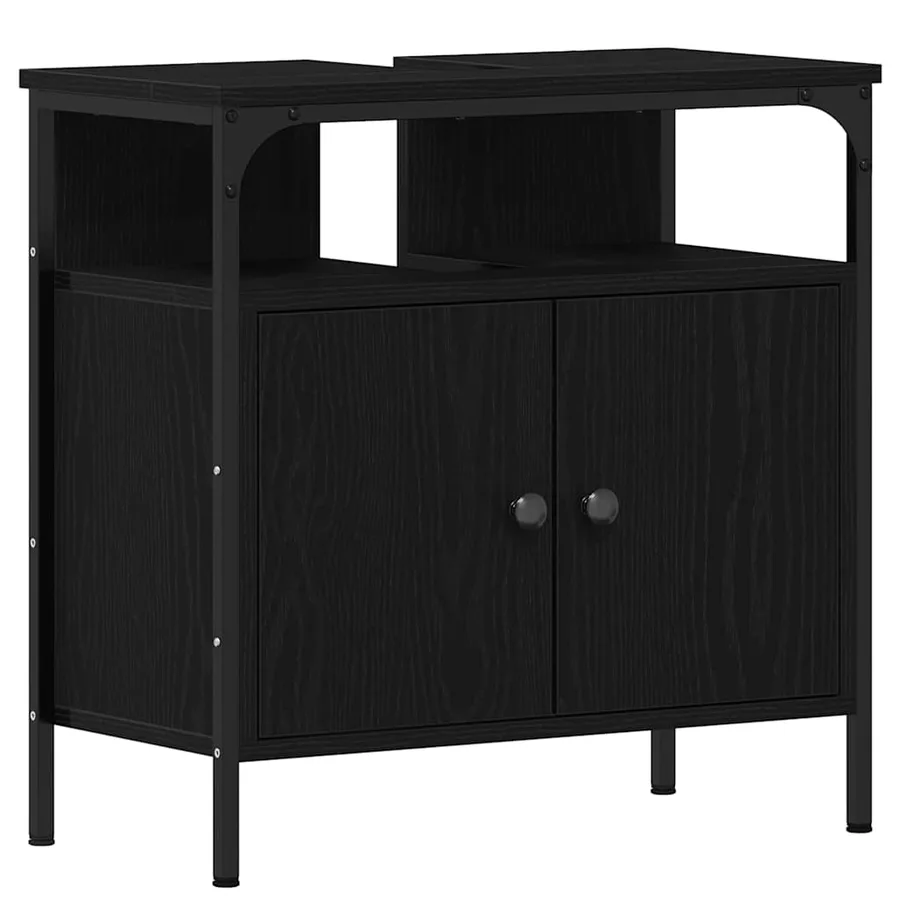 Ensemble de mobilier de salle de bain 4 pcs Chêne noir - 6