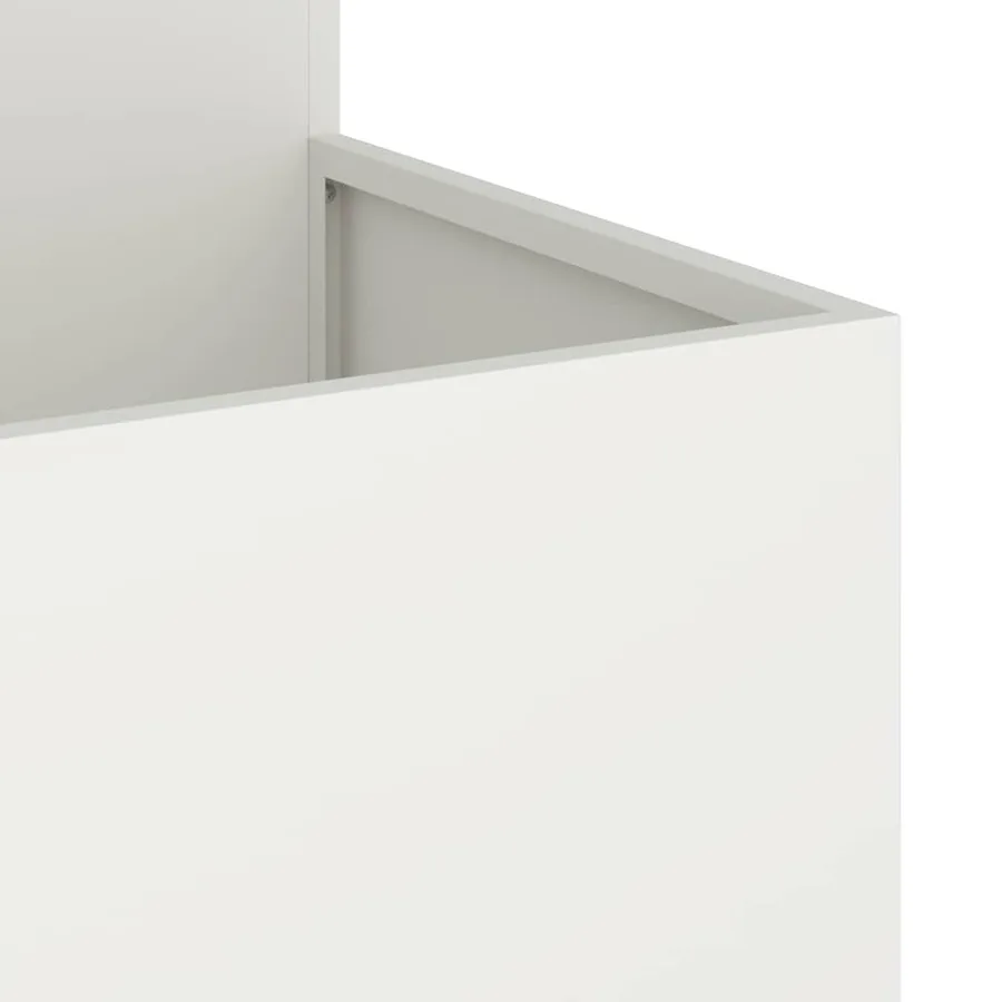 Cache-pot de jardin Blanc 80 x 80 x 60 cm Acier - 9