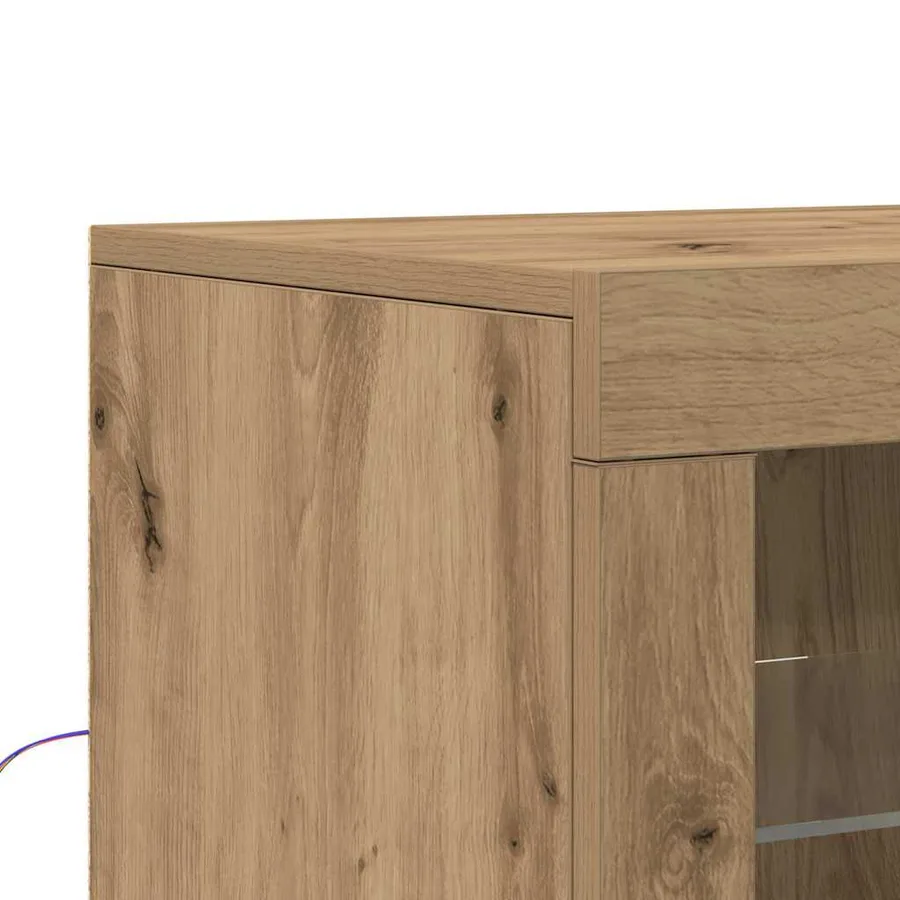Buffet LED 2 pc 41 x 37 x 67 cm Bois d'ingénierie - 10