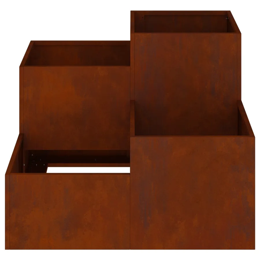 Cache-pot de jardin Rouillé 100 x 100 x 60 cm Acier patiné - 6
