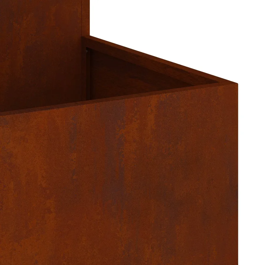 Cache-pot de jardin Rouillé 100 x 100 x 60 cm Acier patiné - 8