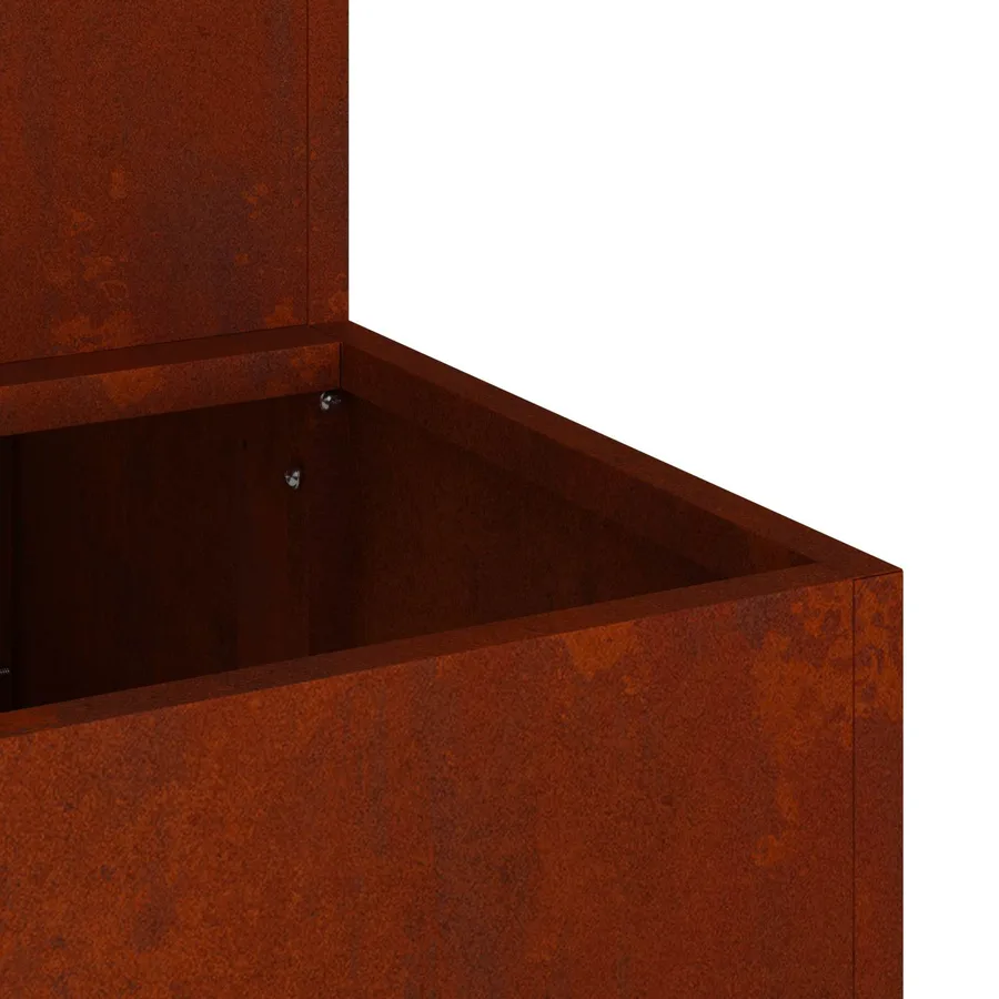 Cache-pot de jardin Rouillé 100 x 60 x 45 cm Acier patiné - 10