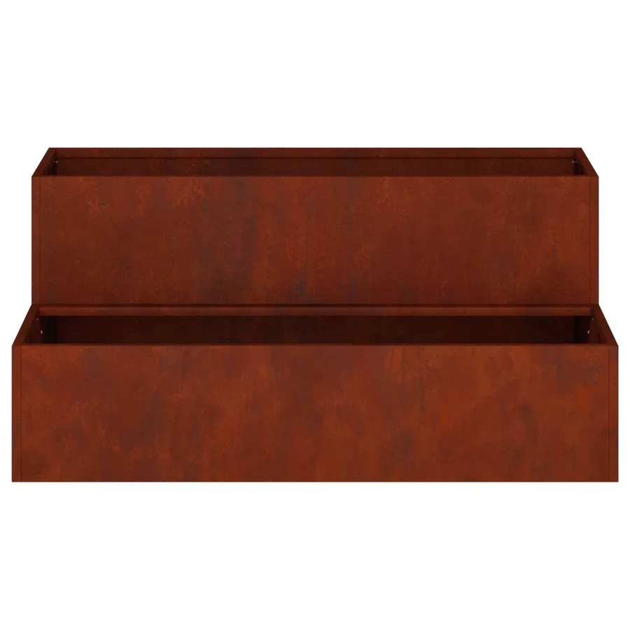 Cache-pot de jardin Rouillé 100 x 60 x 45 cm Acier patiné - 6
