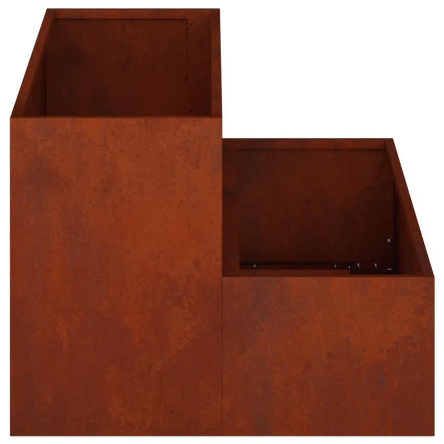 Cache-pot de jardin Rouillé 100 x 60 x 45 cm Acier patiné - 7