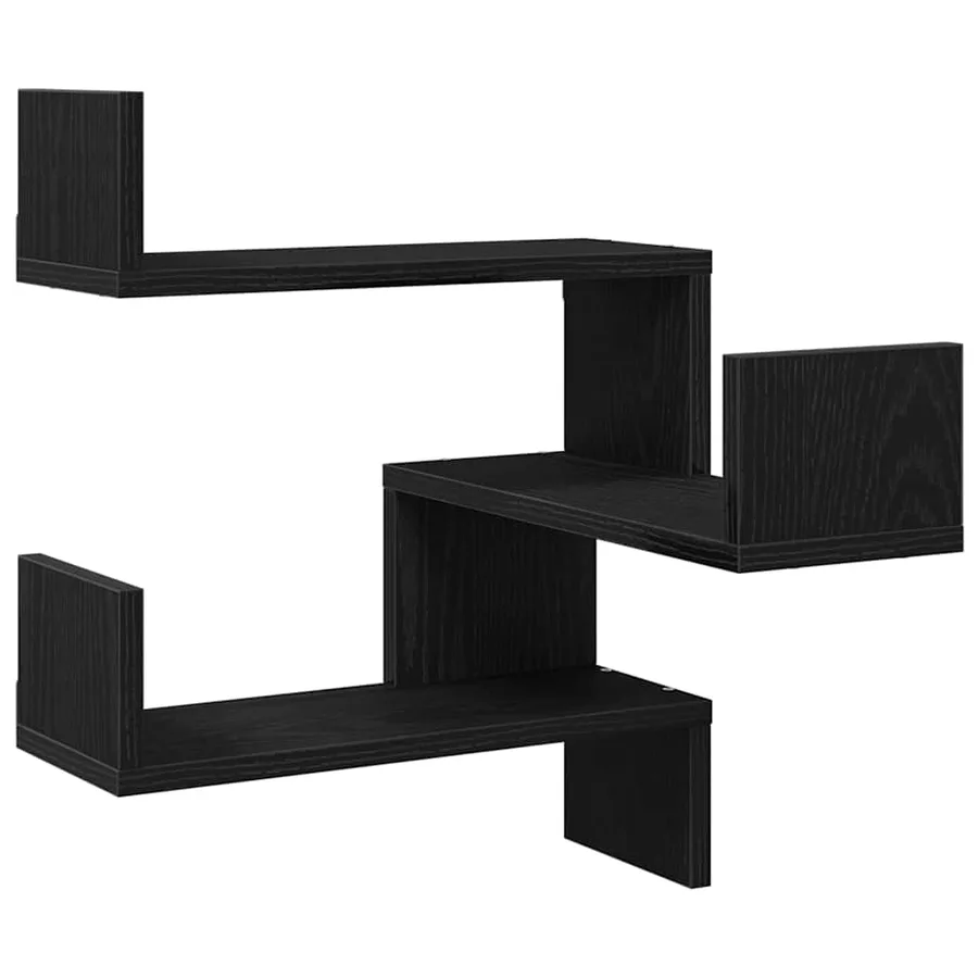 Étagère Murale avec étagère 2 pcs Chêne noir 40 x 40 x 49,5 cm - 2