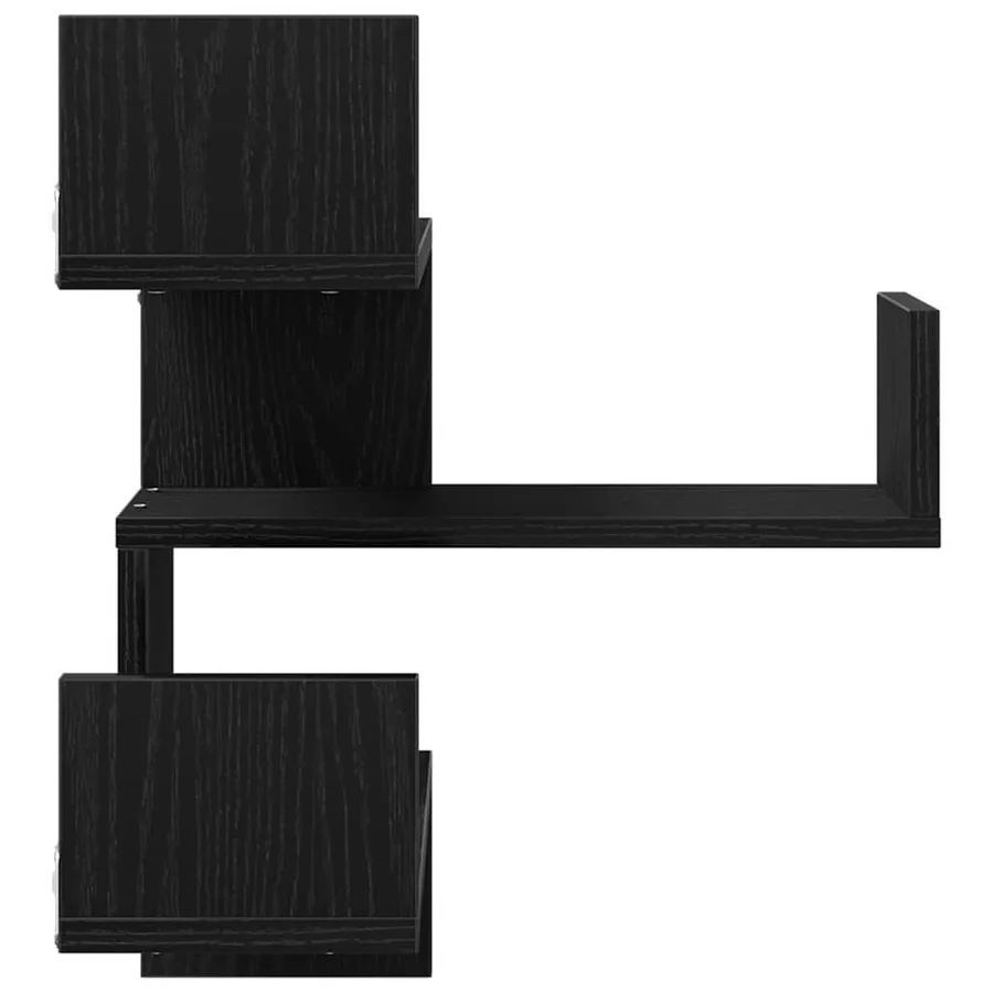 Étagère Murale avec étagère 2 pcs Chêne noir 40 x 40 x 49,5 cm - 6