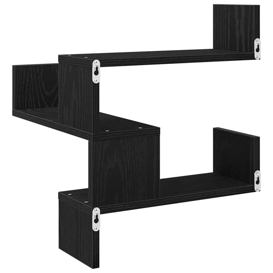 Étagère Murale avec étagère 2 pcs Chêne noir 40 x 40 x 49,5 cm - 7