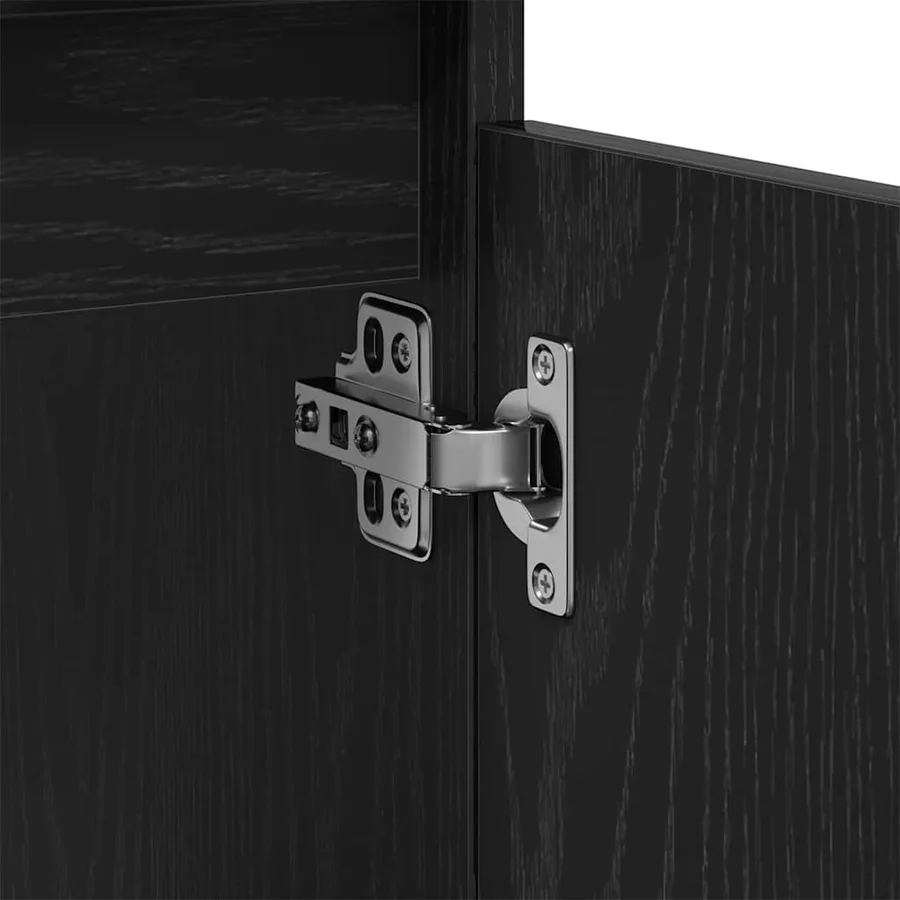 Meuble de Lavabo de Salle de Bain Chêne noir 58 x 33 x 60 cm - 11