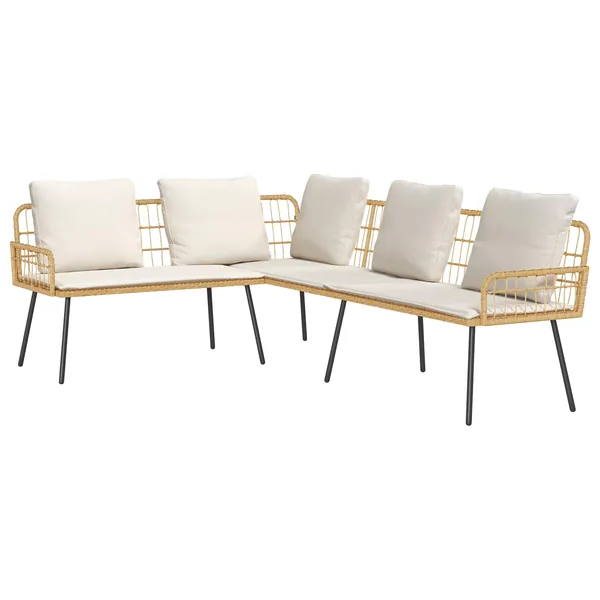 Canapé avec coussin Nature 173 x 231 x 90 cm Acier