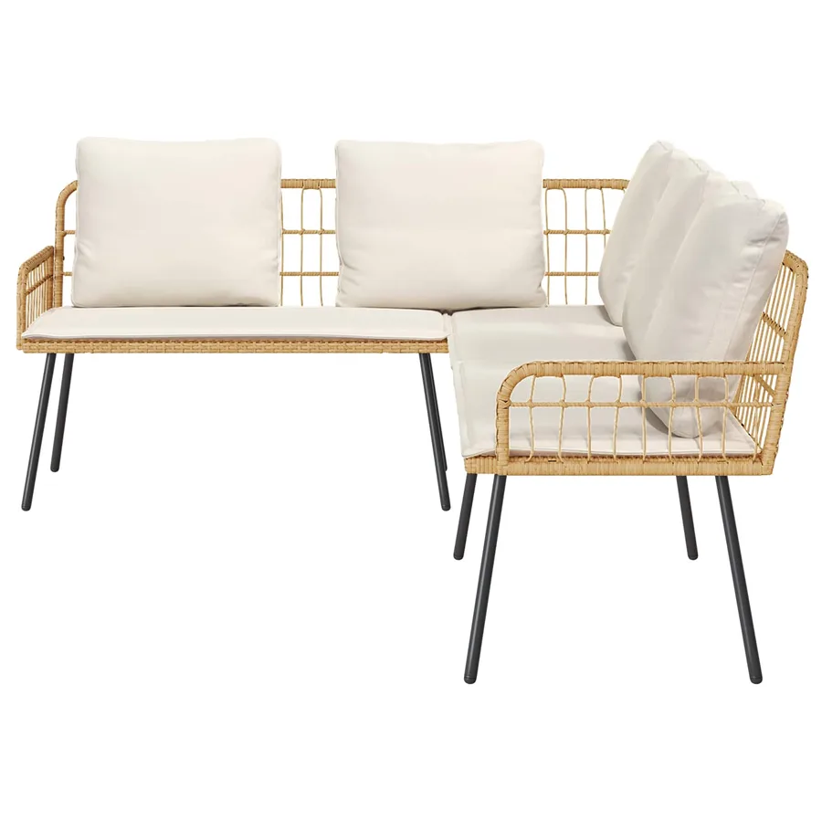 Canapé avec coussin Nature 173 x 231 x 90 cm Acier - 2