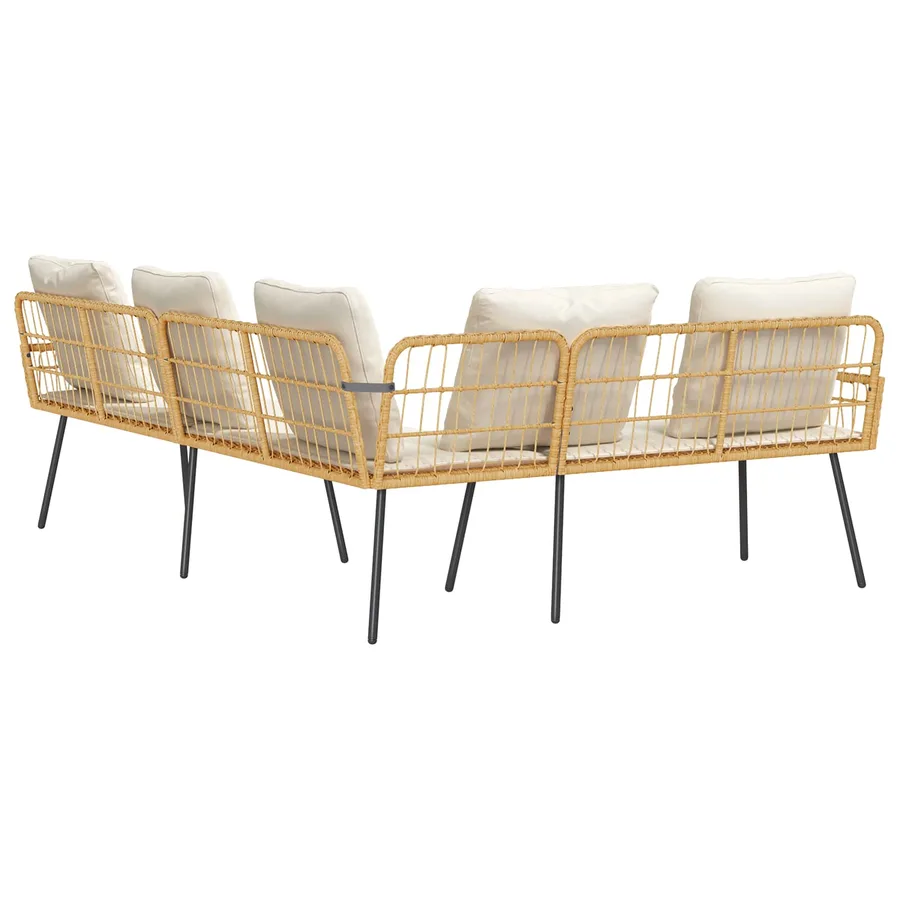 Canapé avec coussin Nature 173 x 231 x 90 cm Acier - 4