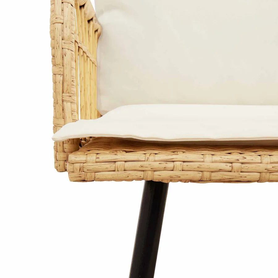 Canapé avec coussin Nature 173 x 231 x 90 cm Acier - 5