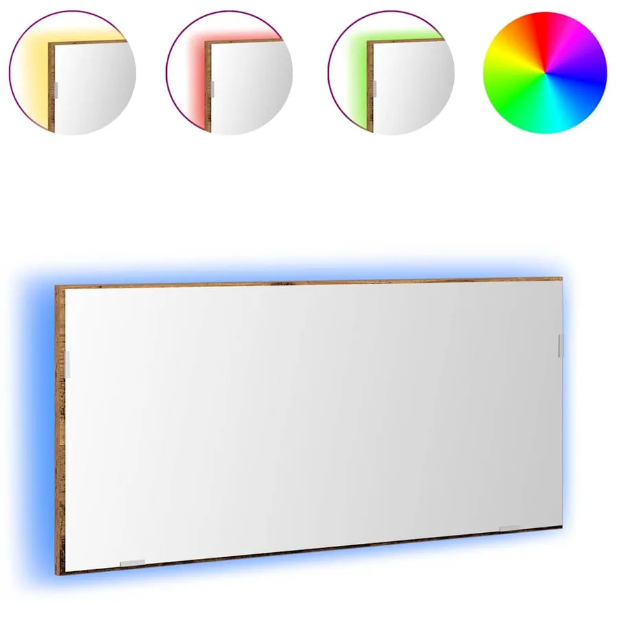 Miroir Bois ancien 80 x 37 cm Verre et Bois Ingénierie - 3