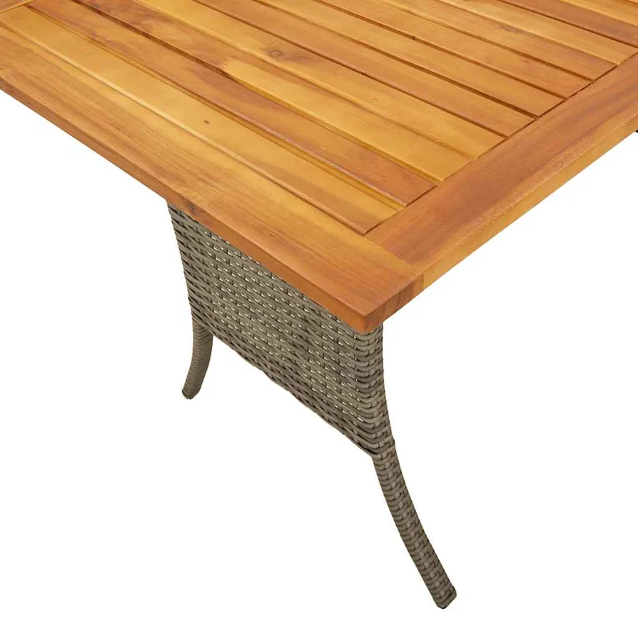 Ensemble de canapé de jardin 6 pcs avec coussins gris résine tressée - 10