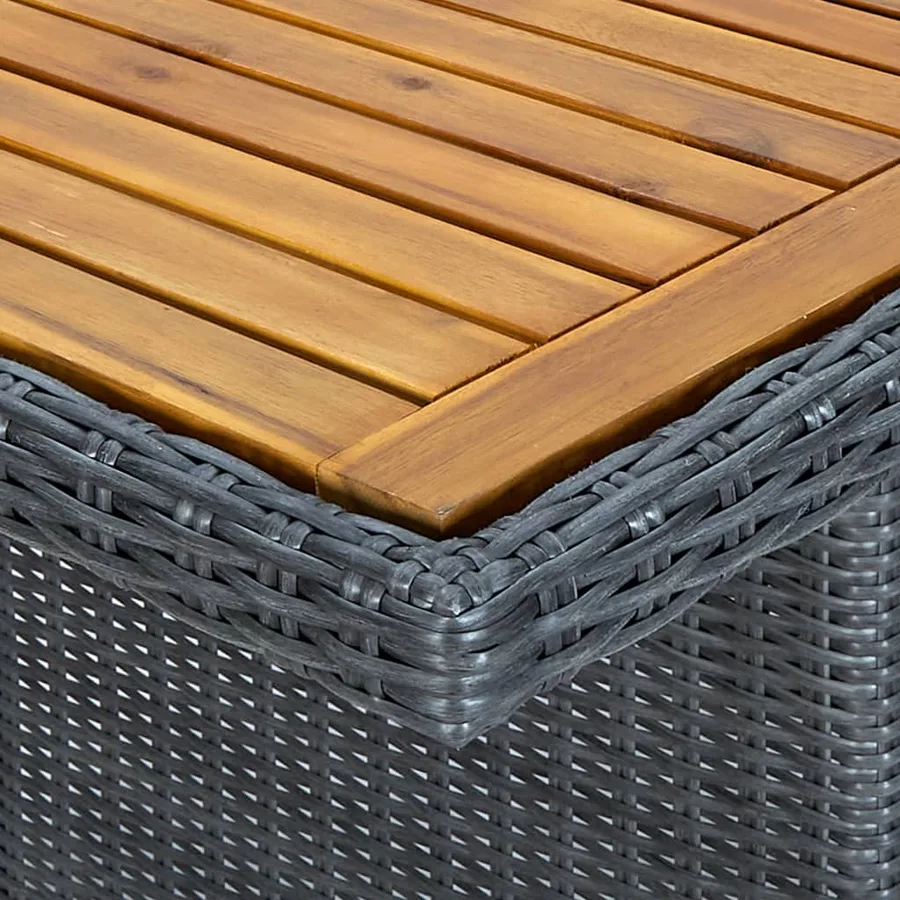 Ensemble à manger d'extérieur 7pcs et coussins résine tressée - 13
