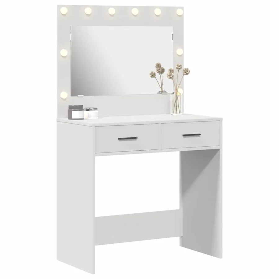 Table de Toilette Blanc 78,5 x 41 x 135 cm Bois d'ingénierie - 3