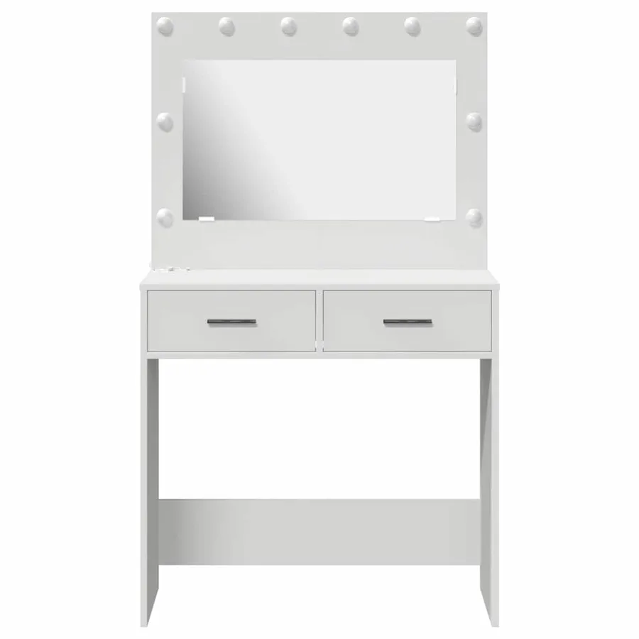 Table de Toilette Blanc 78,5 x 41 x 135 cm Bois d'ingénierie - 5