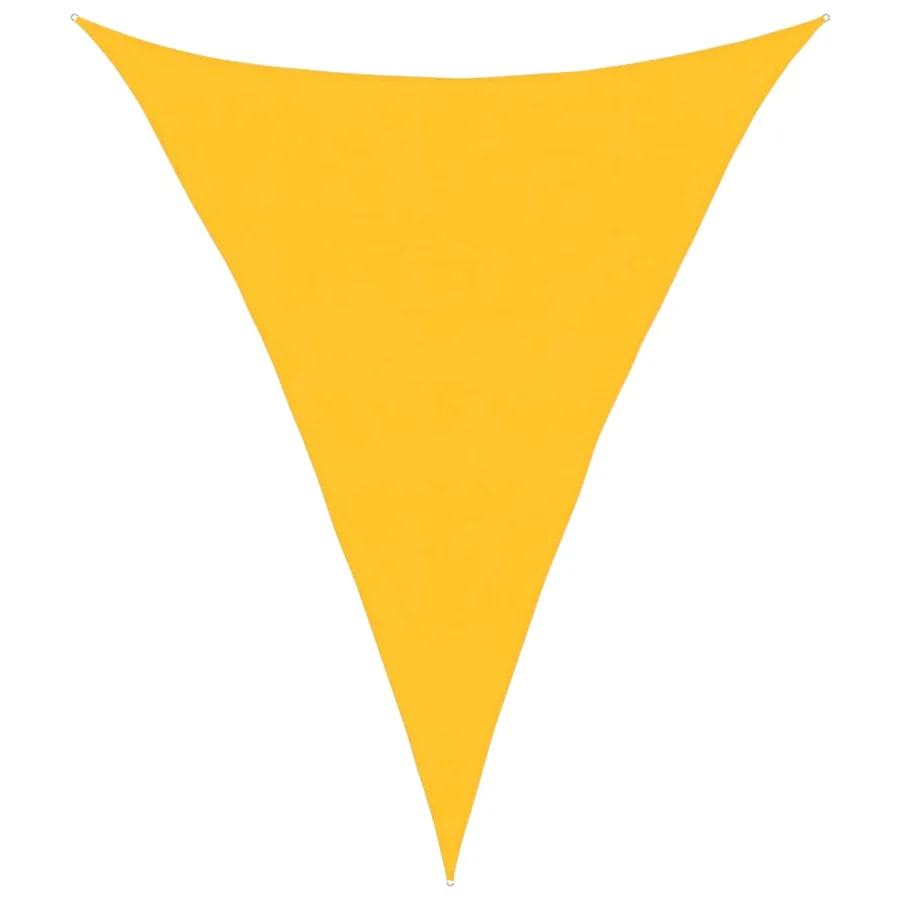 Voile d'ombrage 160 g/m² triangulaire jaune 4x5x5 m PEHD - 2