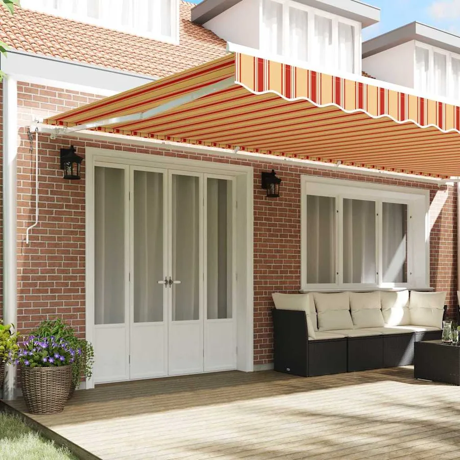 Auvent rétractable Jaune et Orange 600 × 350 cm - 3