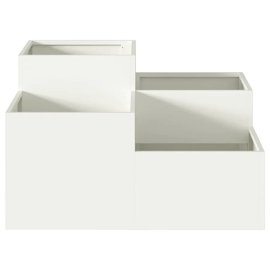 Cache-pot de jardin Blanc 100 x 100 x 48 cm Acier - 7