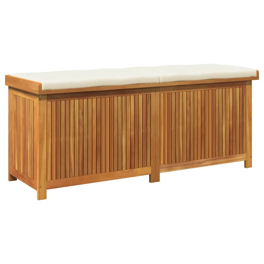 Boîte à coussins d'extérieur 150x50x60,5cm bois massif d'acacia - 2