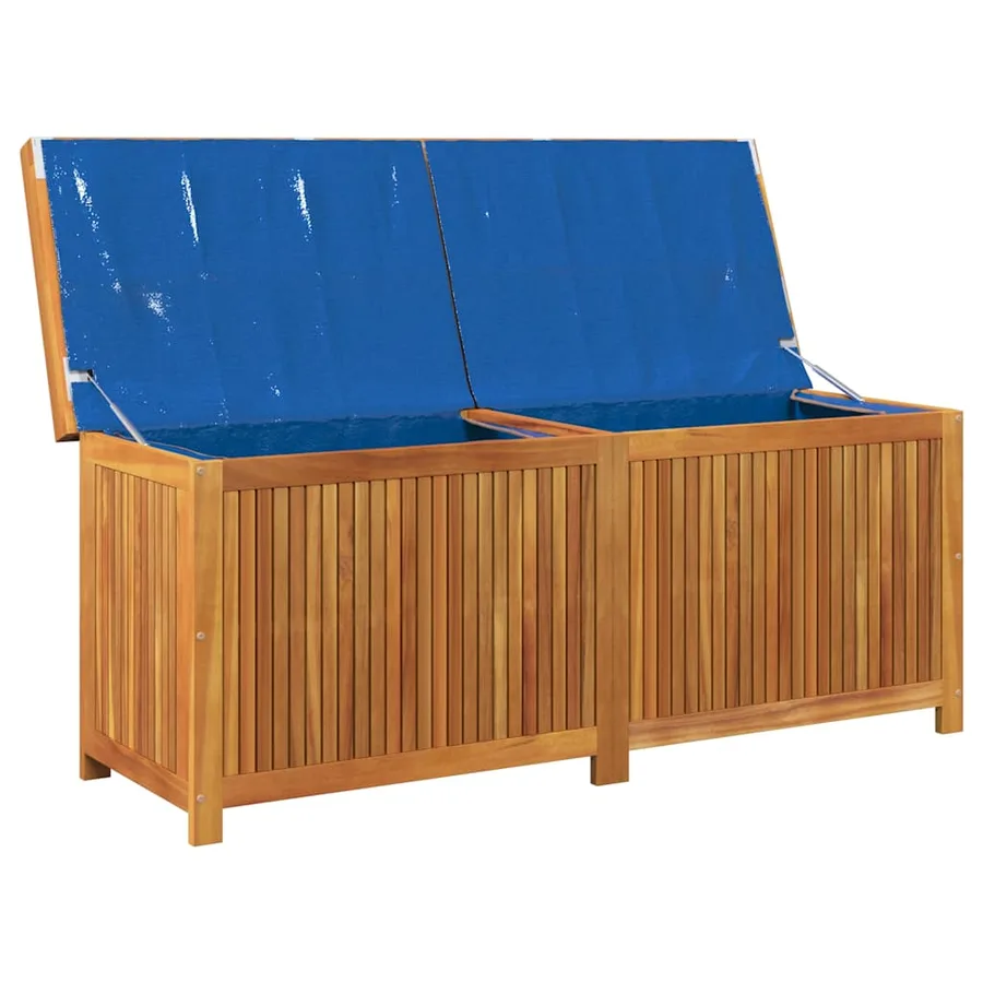 Boîte à coussins d'extérieur 150x50x60,5cm bois massif d'acacia - 4