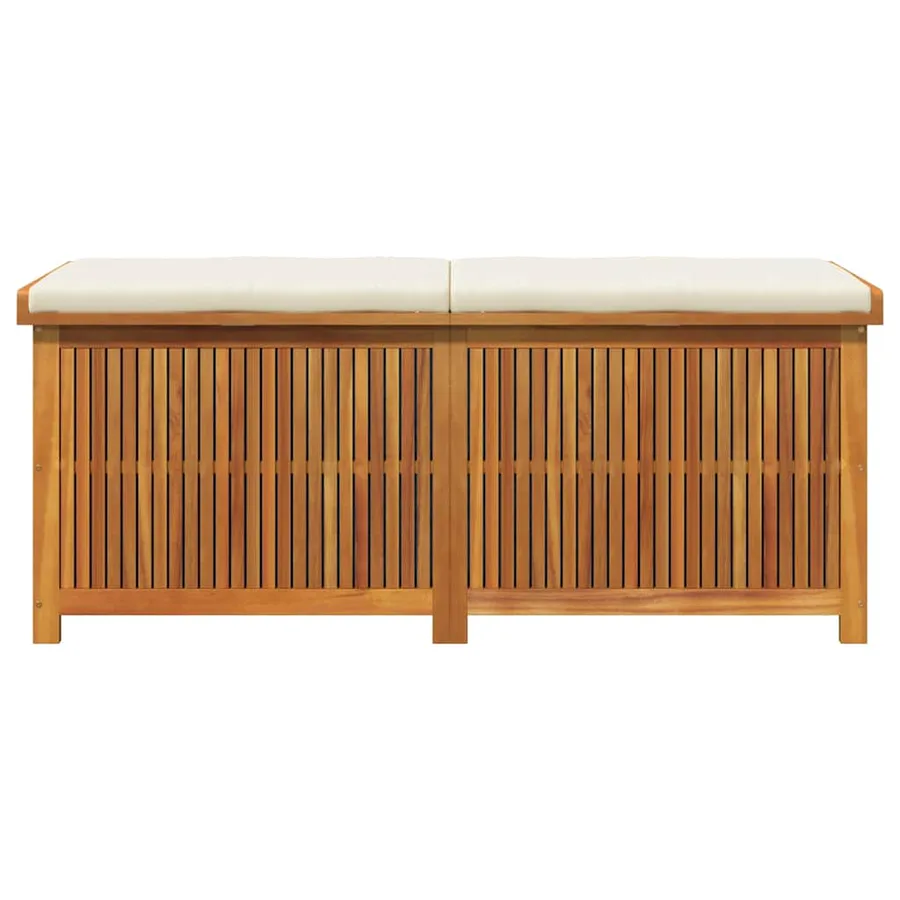 Boîte à coussins d'extérieur 150x50x60,5cm bois massif d'acacia - 5