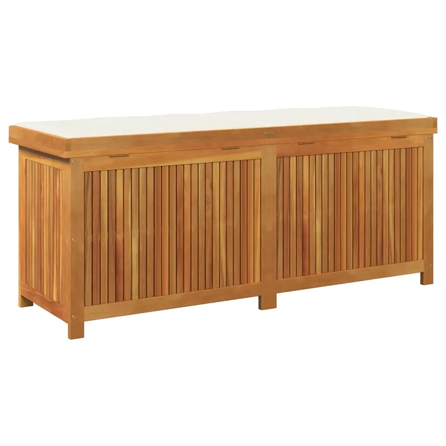 Boîte à coussins d'extérieur 150x50x60,5cm bois massif d'acacia - 7