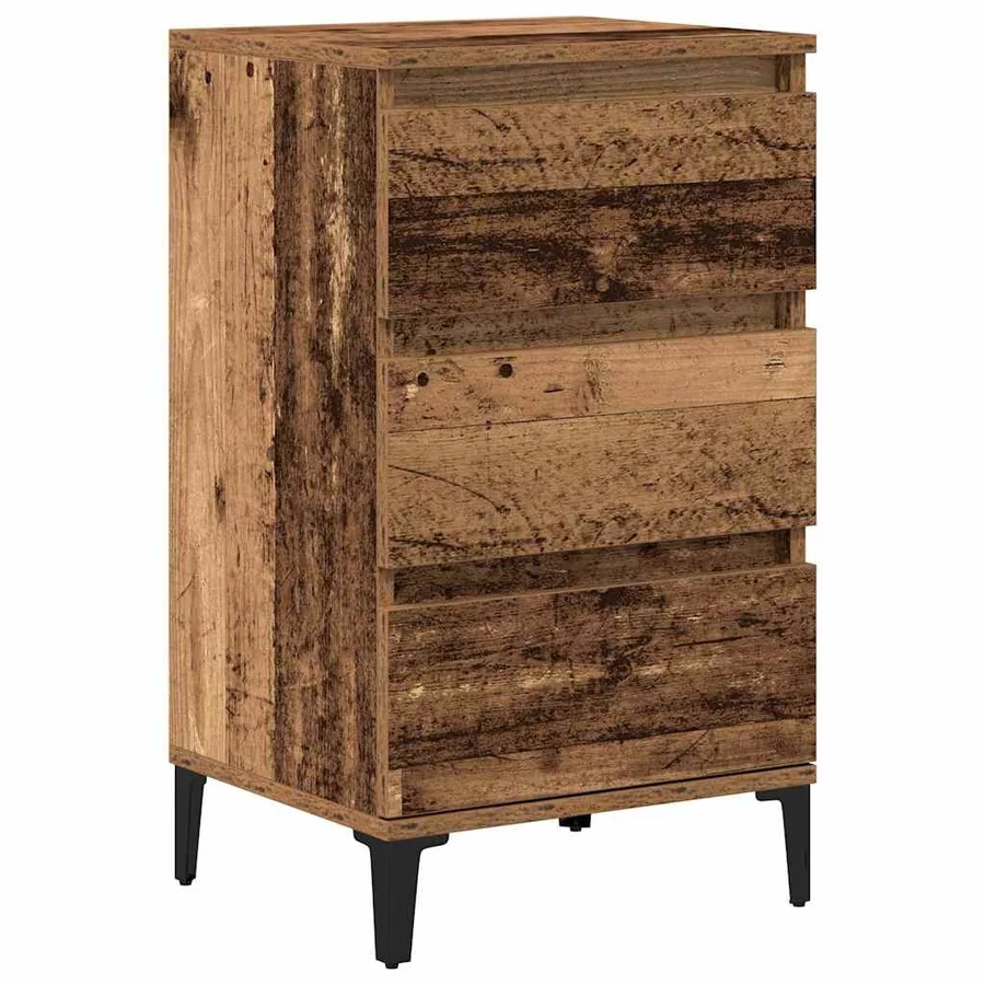 Cabinet de chevet Bois ancien 45 x 35 x 44 cm Bois d'ingénierie - 2