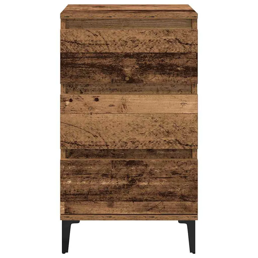 Cabinet de chevet Bois ancien 45 x 35 x 44 cm Bois d'ingénierie - 6