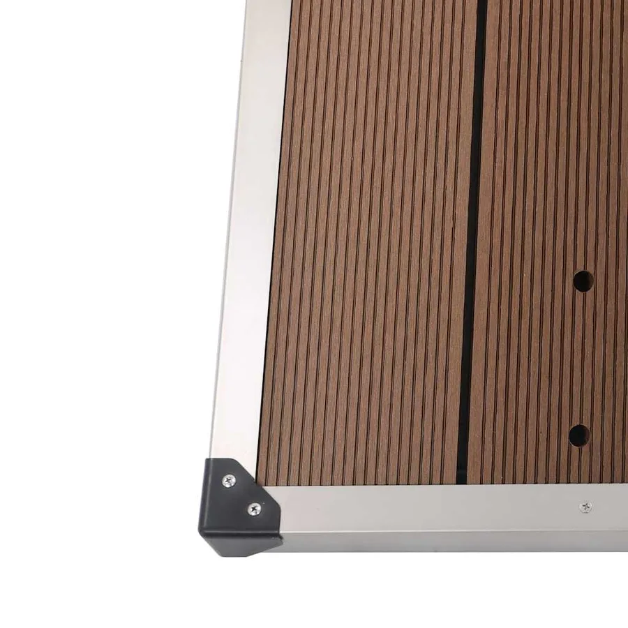 Douche de jardin avec base marron 225 cm Acier inoxydable - 15