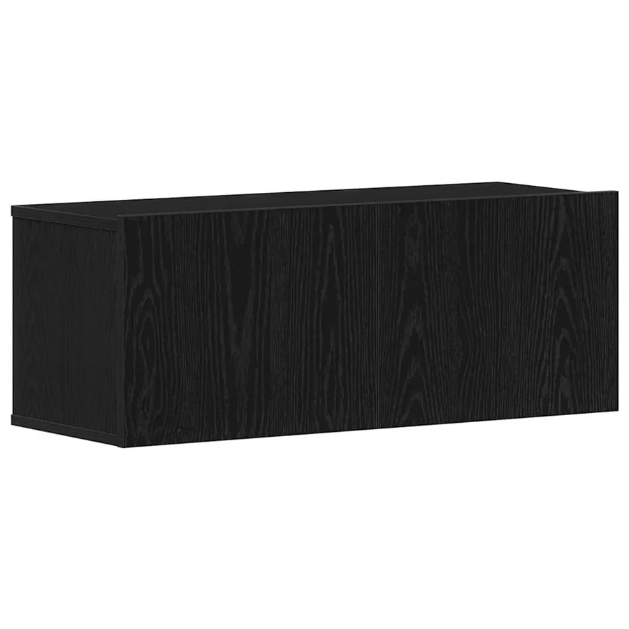 Meuble TV Chêne noir 80 x 30 x 30 cm Bois d'ingénierie - 2