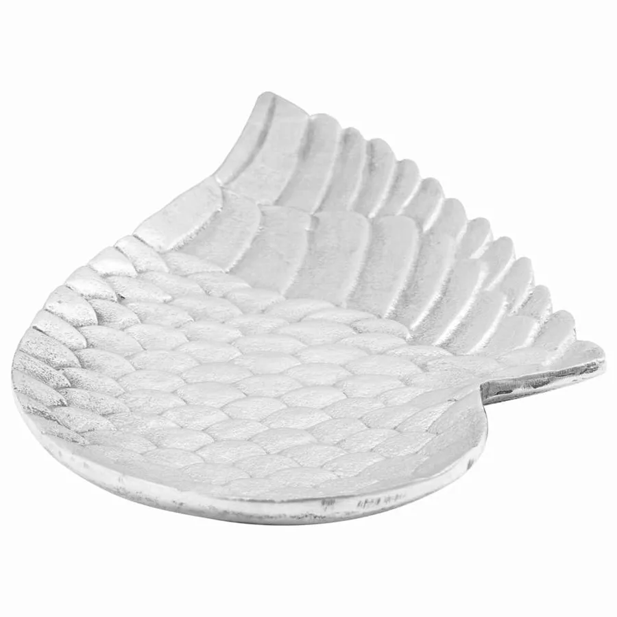 Corbeille de fruits 2 pcs Argenté 40 x 18 x 2.5 cm Aluminium - 4