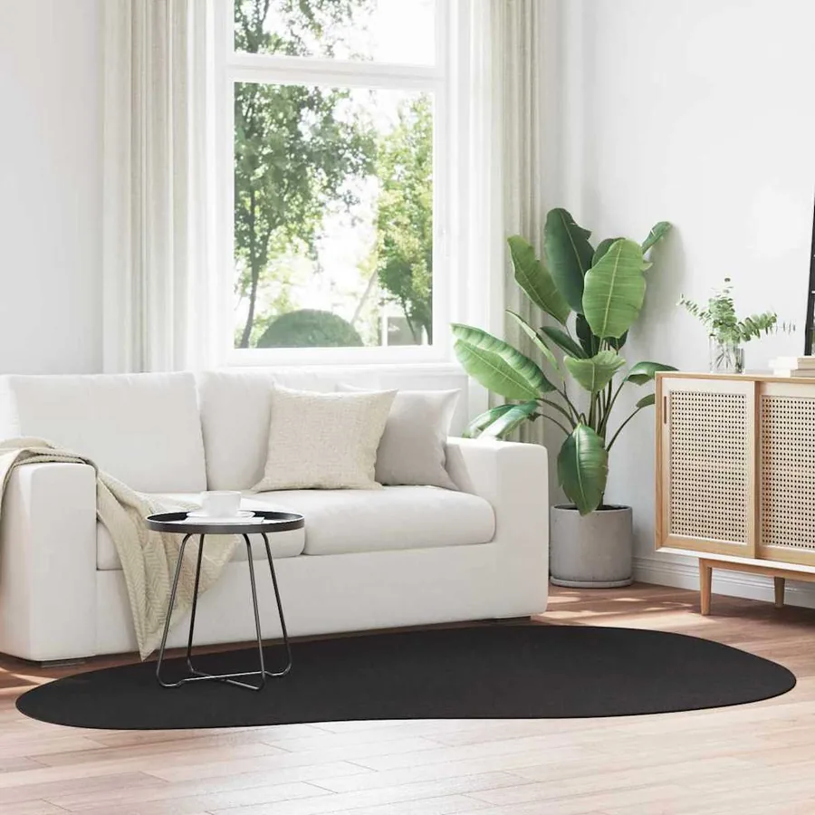 Tapis de surface HUARTE Noir 160 x 230 cm Polyester