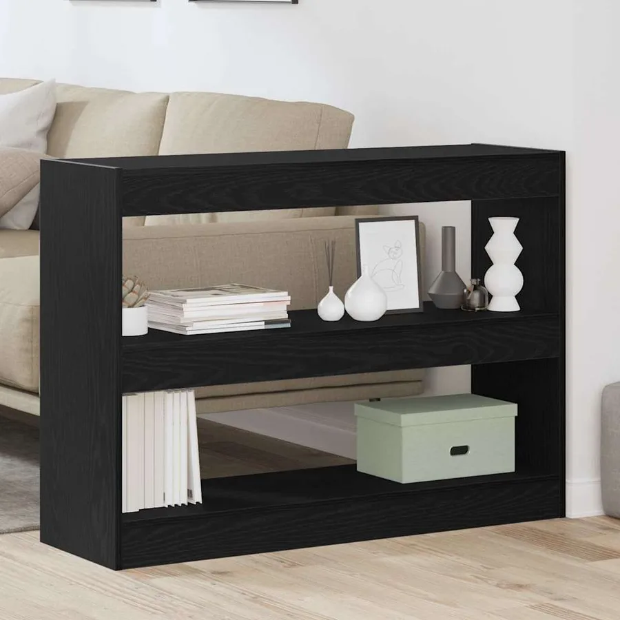 Bibliothèque Chêne noir 100 x 30 x 72 cm Bois d'ingénierie - 4