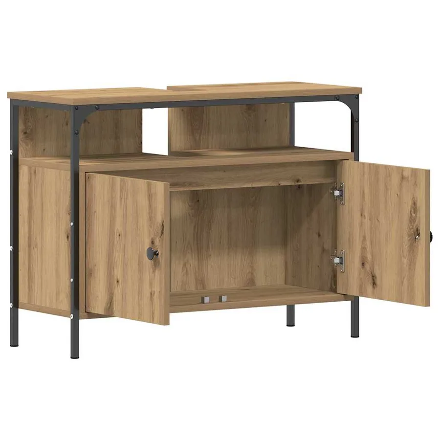 Armoire Miroir Chêne artisanal 60 x 16 x 60 cm - 5